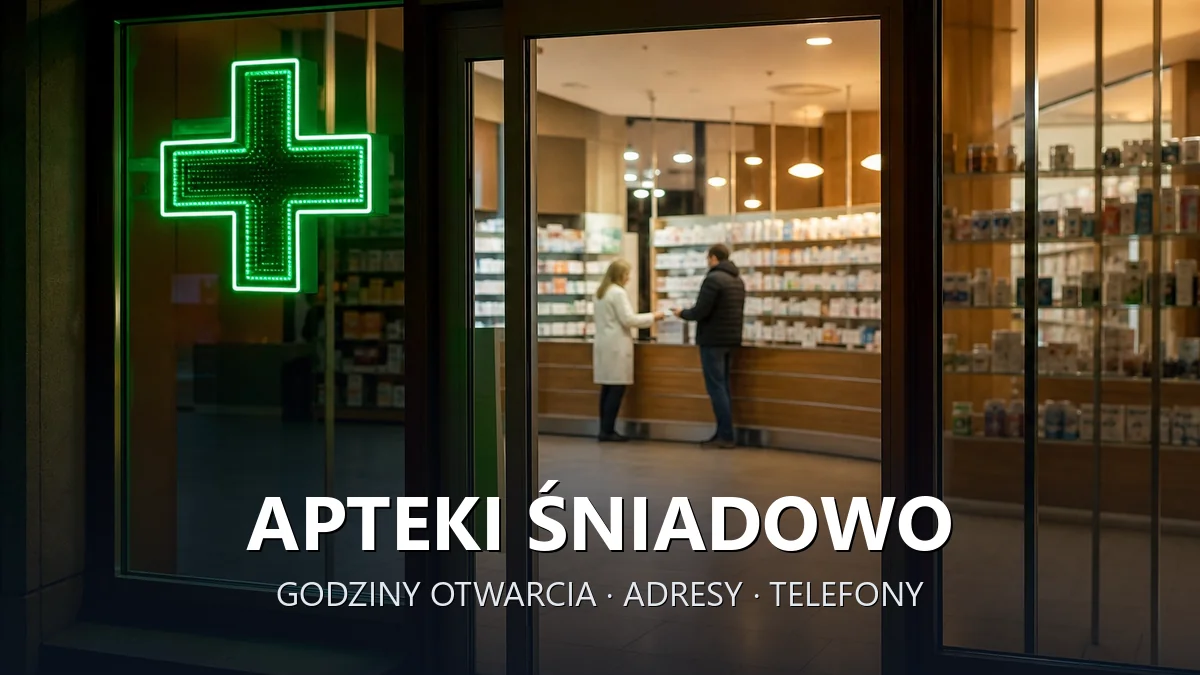Apteki Śniadowo, powiat łomżyński - adresy, telefony, godziny otwarcia