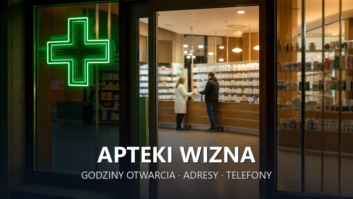 Apteki Wizna, powiat łomżyński - adresy, telefony, godziny otwarcia