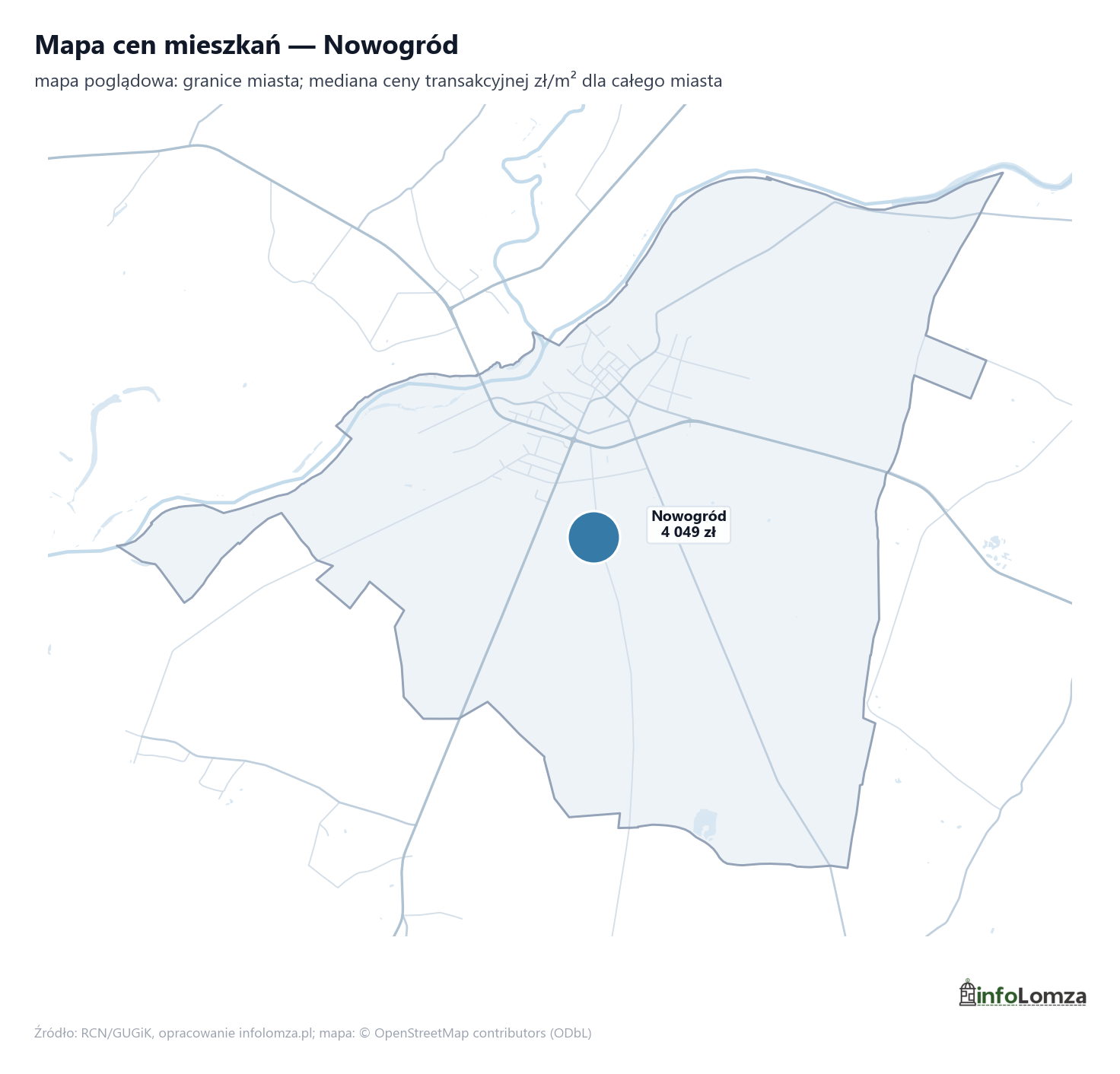 Mapa cen mieszkań - Nowogród