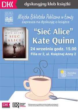 Grafika promocyjna wydarzenia Kolejne spotkanie Dyskusyjnego Klubu Książki w Filii nr 2