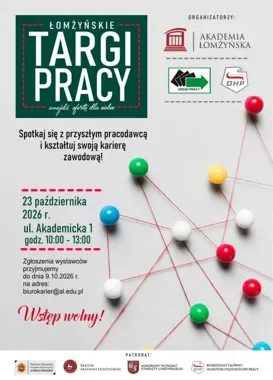 Grafika promocyjna wydarzenia Łomżyńskie Targi Pracy