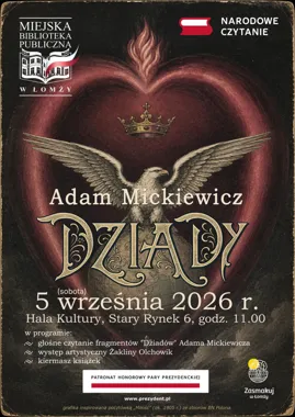 Grafika promocyjna wydarzenia Narodowe Czytanie 2026 w Łomży