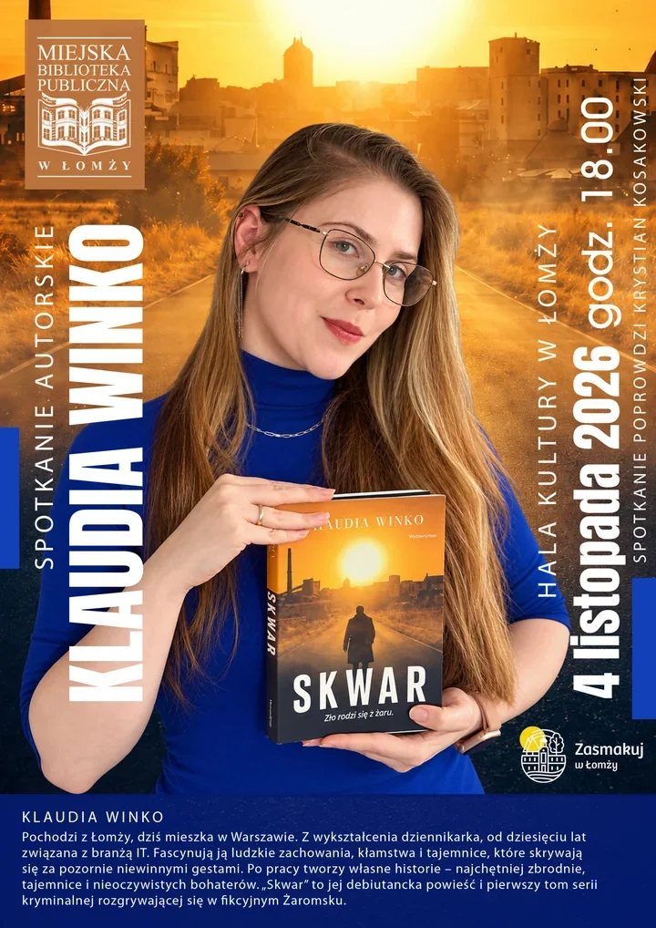 Klaudia Winko wraca do Łomży z kryminalnym „Skwarem”