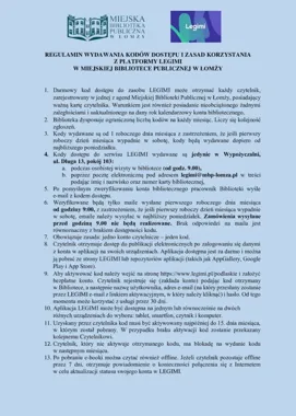 Darmowe kody Legimi w MBP Łomża - 250 tys. ebooków i audiobooków czeka