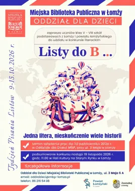 Jedna litera, wiele tropów - konkurs „Listy do B…” w Łomży