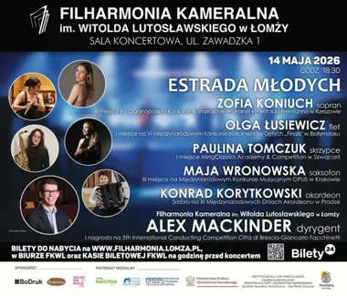 Młodzi laureaci zagrają w Łomży. Filharmonia szykuje mocny wieczór