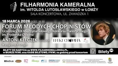 Antoni Kłeczek wystąpi w Filharmonii Kameralnej – młody pianista po Konkursie Chopinowskim
