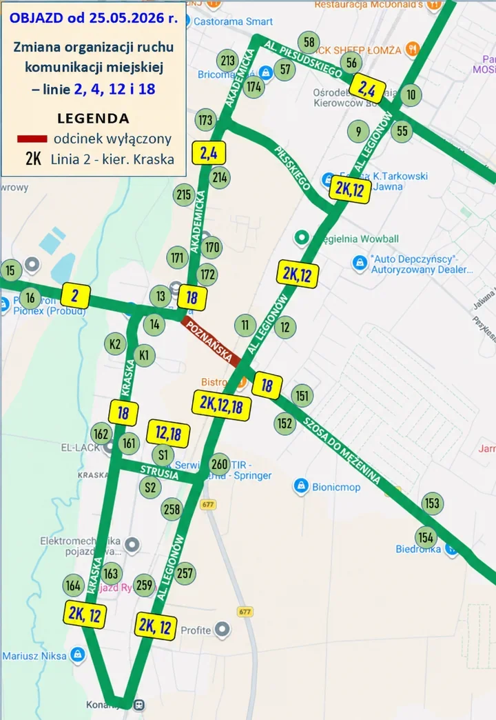 Koniec przerwy przy Piłsudskiego. MPK szykuje objazdy przy Poznańskiej