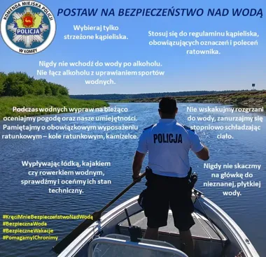 Policja z Łomży ostrzega - nad wodą wystarczy jedna chwila