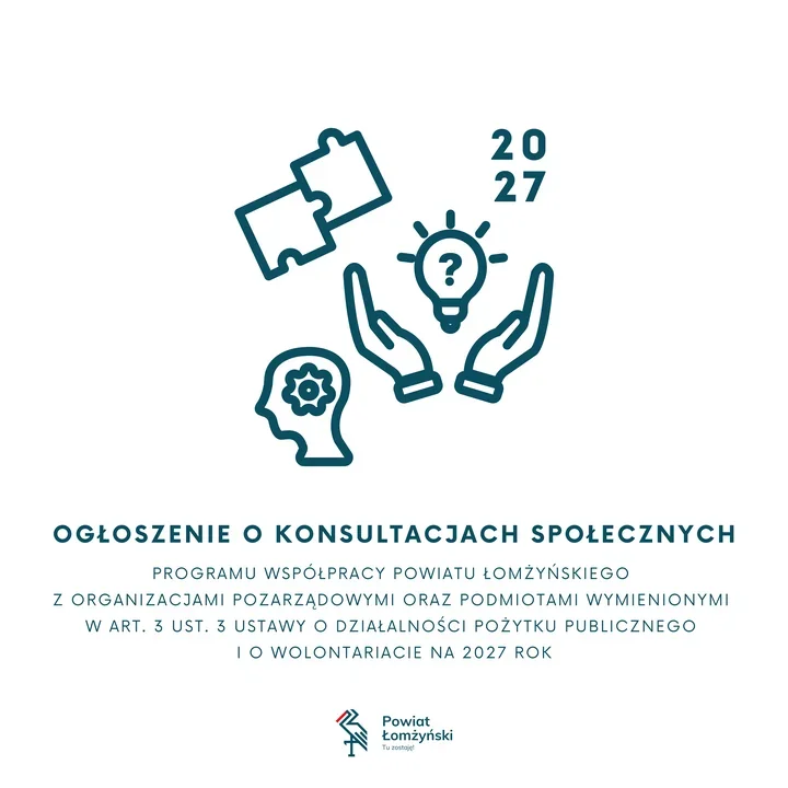 Organizacje z powiatu łomżyńskiego mogą zgłaszać uwagi do programu na 2027 rok