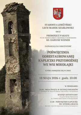 Odrestaurowana kapliczka w Mikołajkach znów trafi do modlitwy rolników