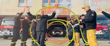 Dwa mundury odłożone na zawsze - wzruszające pożegnanie łomżyńskich strażaków